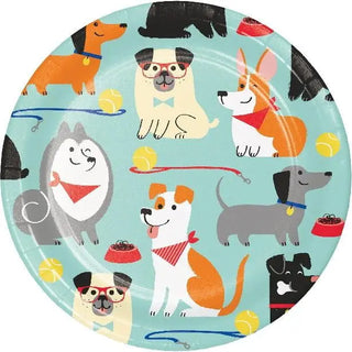 Amscan | Dog Party Plates - Lunch | Dog Party Theme & Supplies