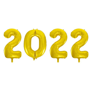 Gold 2022 Balloons | New Years Eve Party Supplies
