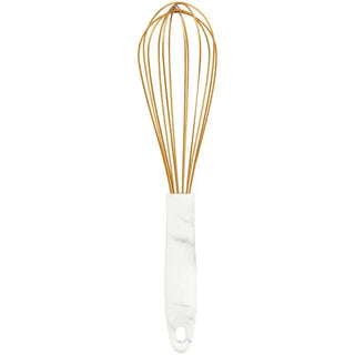 Wilton | gold whisk with marble handle 