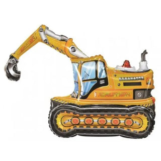 Excavator Standing Airz Balloon | Construction Party Supplies NZ