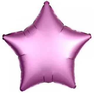 Satin Luxe Flamingo Pink Star Foil Balloon