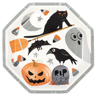 Unique | Bats & Boos Halloween Plates - Dinner | Halloween Party Supplies NZ