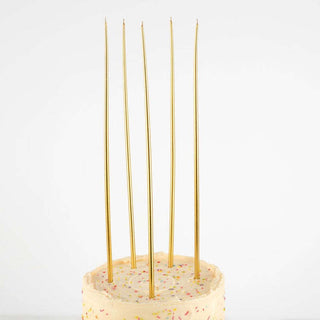 Gold Candles | Tall Candles | Birthday Candles | Tapered Candles