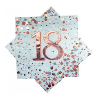 Rose Gold 18th Napkins | 18th Birthday Party Supplies