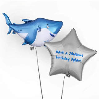 Shark Personalised Foil Duo by Pop Balloons
