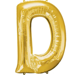 Anagram Gold Jumbo Letter Foil Balloon - D