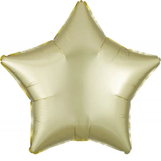 Satin Luxe Pastel Yellow Star Foil Balloon | Amscan