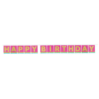 Happy Birthday Tissue Fringe Banner | Carnival Party Supplies NZ