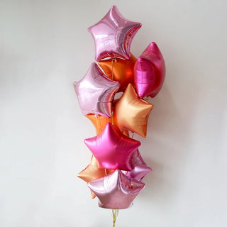 Pink & Orange Flamingo Star Foil Balloon Bouquet