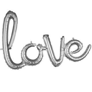 Silver Love Balloon Banner | Wedding Decorations