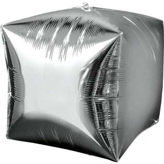 Silver Cubez Foil Balloon | Silver Party Supplies NZ
