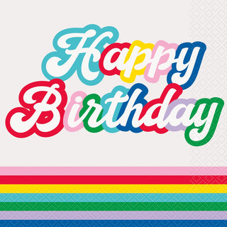 Rainbow Birthday Party | Birthday Napkins | Lunch Napkins 
