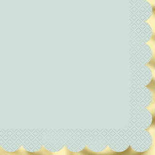 Light Blue & Gold Napkins | Baby Blue Party Supplies NZ