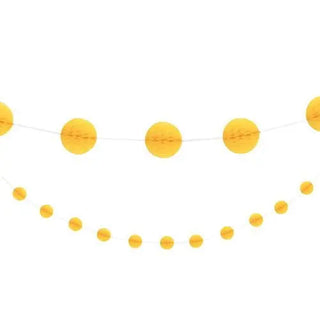 Yellow Honeycomb Ball Garland | Yellow Party