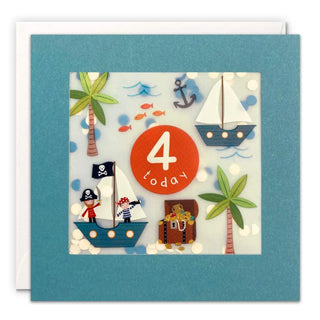 James Ellis | 4 Today Pirate Shakies Card | Pirate Party Supplies NZ