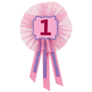 Pink 1st Birthday Award Ribbon