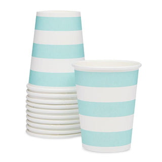 Sambellina | Blue Striped Cups | Blue Party Supplies NZ