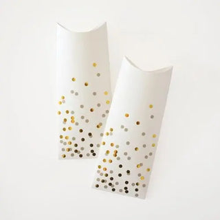 Paper Eskimo | Gold Confetti Pillow Boxes | Gold Party Supplies