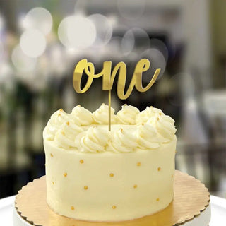 Gold One Cake Topper | 1st Birthday Party Supplies NZ