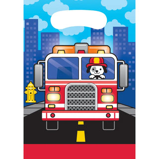 Firetruck Loot Bags | Fireman Party Supplies