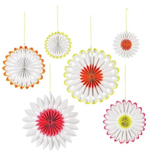 Meri Meri Neon Pinwheel Decorations | New Years Eve Party Theme & Supplies