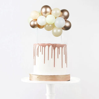 Rose Gold Peach Balloon Cake Topper | 21st Birthday Cake Toppers