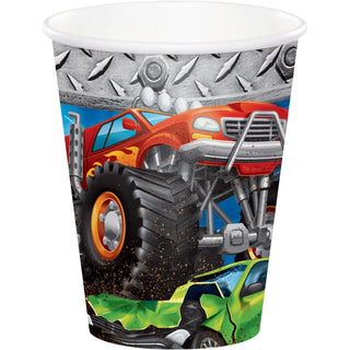 Monster Truck Rally Cups | Monster Truck Party Supplies NZ