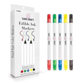 Cake Craft Primary Colours Edible Ink Markers - 5 Pack | Cake Decorating & Supplies | Cake Craft