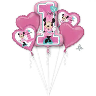Minnie Mouse First Birthday Balloon Bouquet