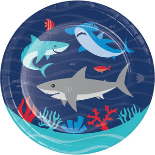 Shark Party Plates - Lunch 8 Pkt