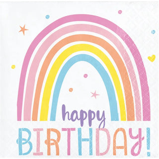 Happy Rainbow Napkins | Rainbow Party Supplies NZ