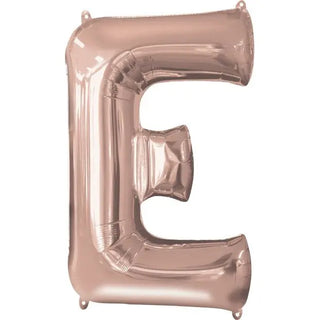 Anagram | Rose gold jumbo letter foil balloon - E