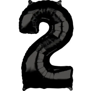 Anagram Black Mid-Size Number Foil Balloon - 2