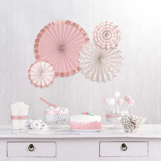 Blush Paper Fans | Blush Party Supplies