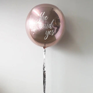 Rose Gold Personalised Orbz Balloon