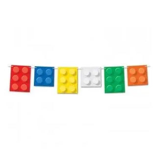 Beistle | Lego Blocks Banner | Lego Party Theme & Supplies