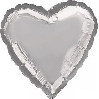 Anagram | Metallic Silver Heart Foil Balloon | Wedding Party Theme & Supplies