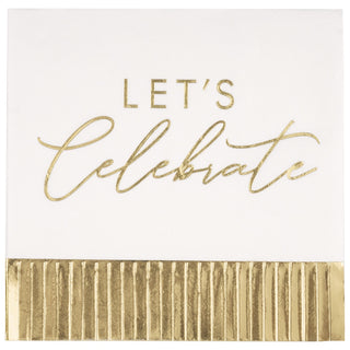 Party Napkins | Gold Party Supplies | Lunch Napkins | Celebrate Napkins 