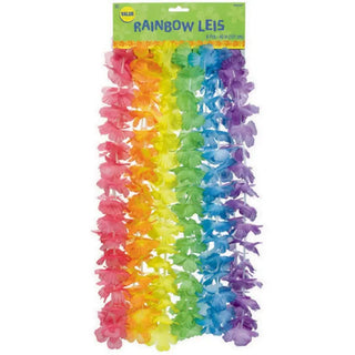 Rainbow Floral Leis - 6 Pkt