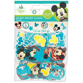Mickey Mouse Fun to be One Confetti | Mickey Mouse 1st Birthday Party Supplies NZ