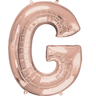 Anagram | Rose gold jumbo letter foil balloon - G