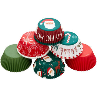 Wilton Classic Santa Claus Christmas Cupcake Papers - 150 Pkt