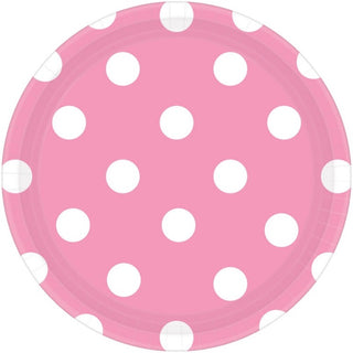 Pink Polka Dots Plates | Pink Party Supplies NZ