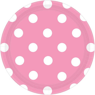 Pink Polka Dots Plates | Pink Party Supplies NZ
