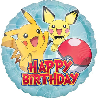 Pokemon Happy Birthday Balloon | Pokemon Party Supplies