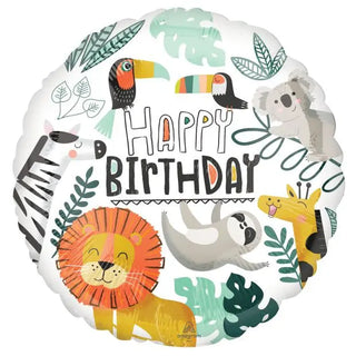 Anagram | Happy Birthday Get Wild Foil Balloon | Jungle  Safari Party Theme & Supplies