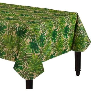 Island Palm Vinyl Tablecover | Hawaiian Luau Party Supplies NZ