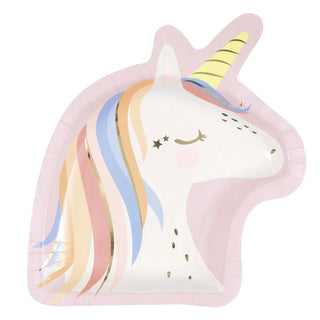 Dainty Unicorn Shaped Plates | Unicorn Party Supplies NZ