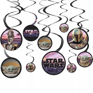 Star Wars Mandalorian Swirl Decorations | Star Wars Party Supplies