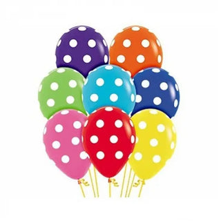Pack of 12 Latex Balloons - Polka Dot | Polka Dot Party Theme & Supplies | Sempertex